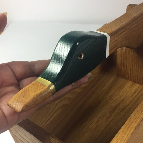 NUT QUACKERS Rare Vintage Wooden Mallard Drake Duck Nutcracker | 9.5" x 6" - Picture 4 of 16